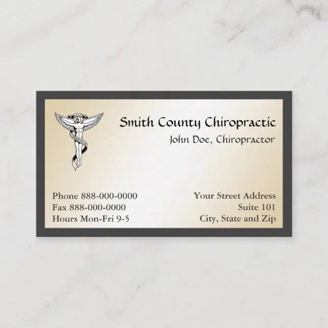 Chiropractic Chiropractor Business Card Zazzle
