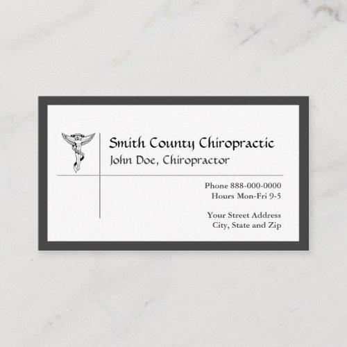 Chiropractic Chiropractor Business Card