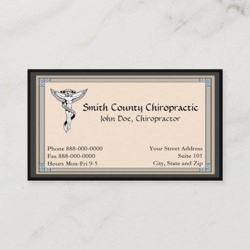 Customizable Chiropractic Chiropractor Business Card