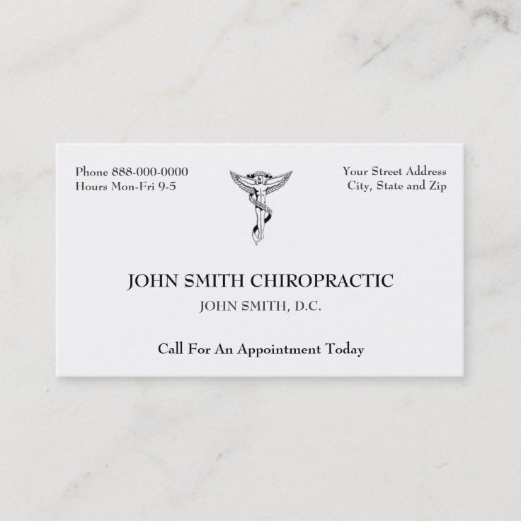 Chiropractic Chiropractor Business Card | Zazzle