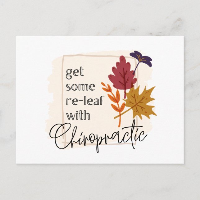 Chiropractic, Chiropractor, Chiropractic  Postcard (Front)