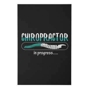 Chiropractic Chiropractor In Progress Chiro Spine Faux Canvas Print