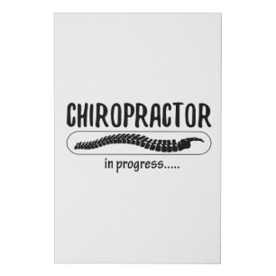 Chiropractic Chiropractor In Progress Spine Chiro Faux Canvas Print