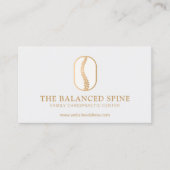Chiropractic Chiropractor Logo Business Card (Front)