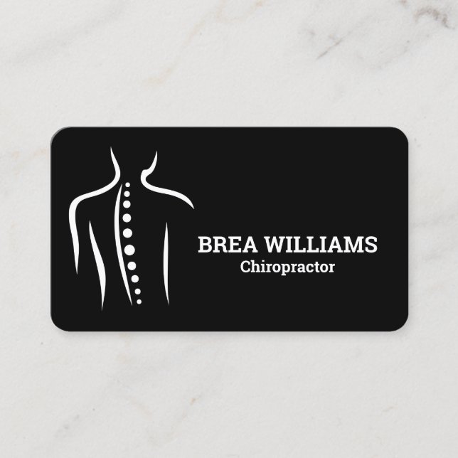 Chiropractic Chiropractor Massage Manual Therapist Business Card (Front)