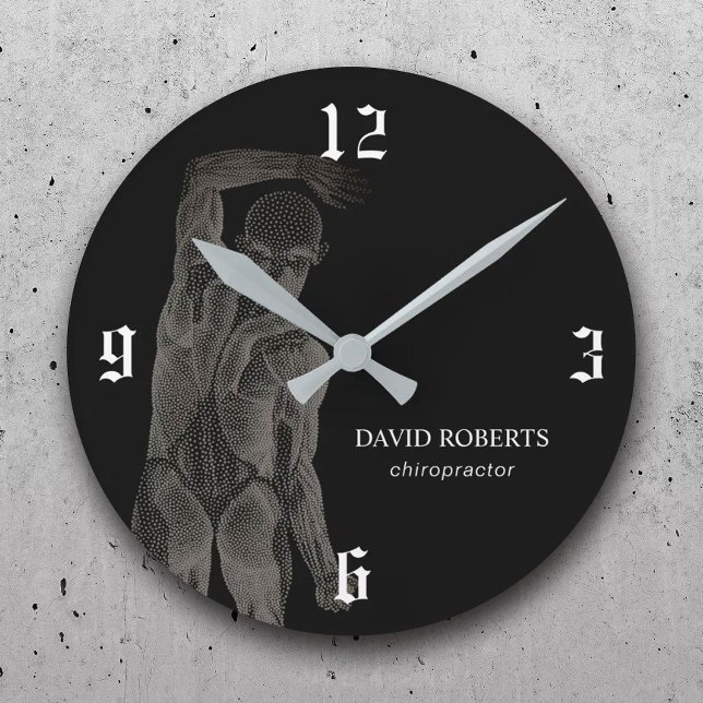 Chiropractic Chiropractor Massage Spa Therapist Round Clock (Creator Uploaded)