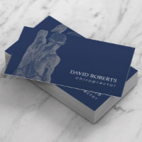 Chiropractic Chiropractor Massage Therapy Navy Business Card