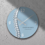 Chiropractic Chiropractor Spine Anatomy Art Blue Round Clock<br><div class="desc">Chiropractic Chiropractor Spine Anatomy Art Blue Clocks.</div>