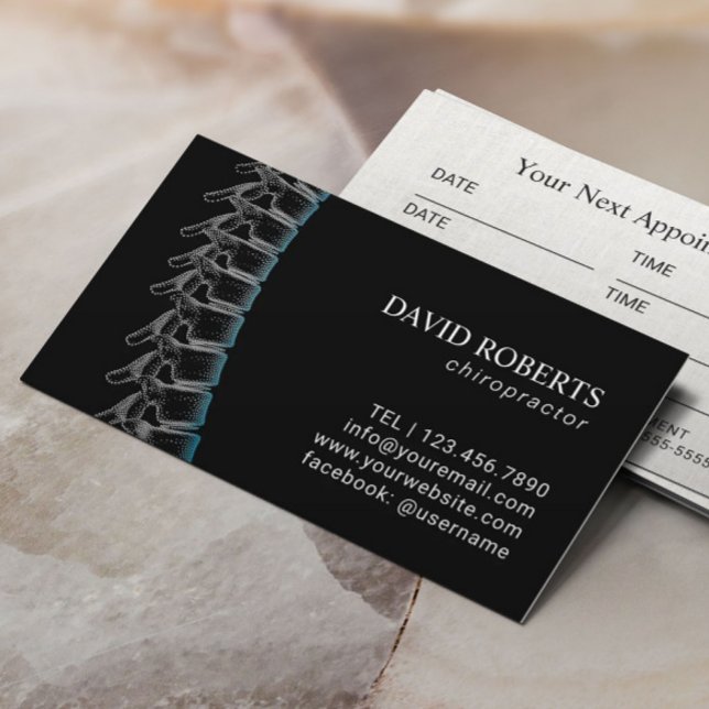 Chiropractic Chiropractor Spine Appointment Card (Creator Uploaded)