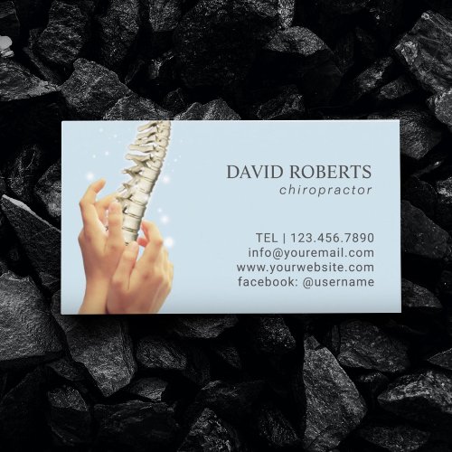 Chiropractic Chiropractor Spine  Healing Hands Appointment Card