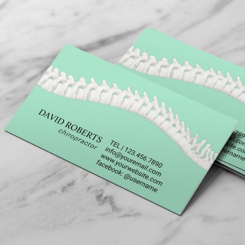 Chiropractic Chiropractor Therapist Mint Appointment Card