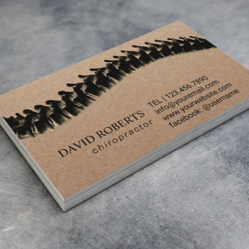 Chiropractic Chiropractor Therapist Rustic Kraft Appointment Card
