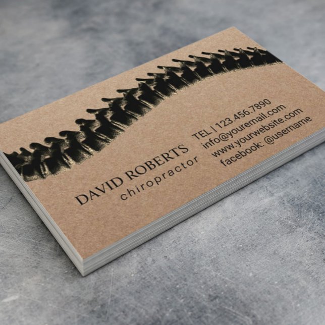 Chiropractic Chiropractor Therapist Rustic Kraft Appointment Card (Creator Uploaded)