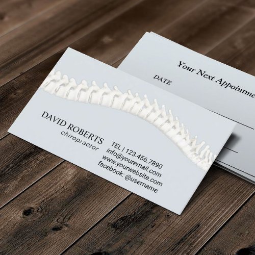 Chiropractic Chiropractor Therapist Spine Adjust Appointment Card