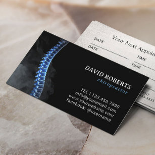 Chiropractic Chiropractor X-ray Spine Adjust Appointment Card