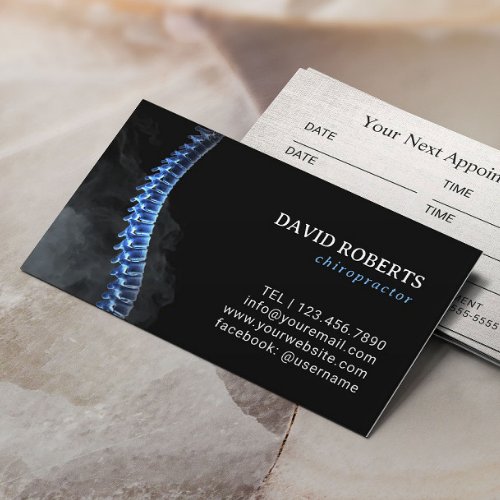Chiropractic Chiropractor X_ray Spine Adjust Appointment Card