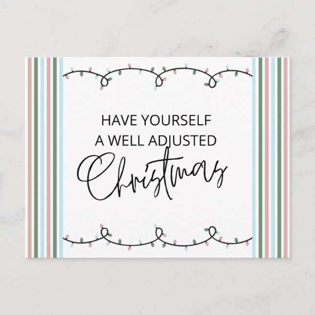 Chiropractic Christmas Card, Chiropractic, Chiro  Postcard (Front)