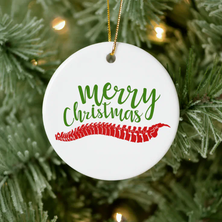 Chiropractic Christmas, Chiropractic gift, chiro Ceramic Ornament Zazzle