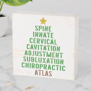 Chiropractic Christmas Decor, Chiropractic Office, Wooden Box Sign