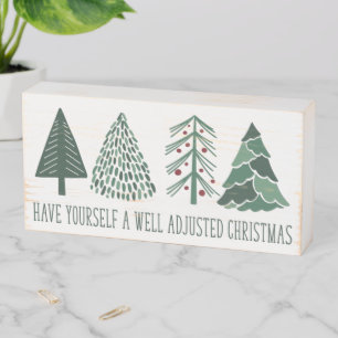 Chiropractic Christmas Sign, Chiropractic Sign, Wooden Box Sign