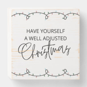 Chiropractic Christmas Sign, Wooden Box Sign