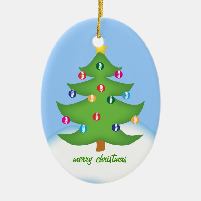 Chiropractic Christmas Tree Ornament (Front)