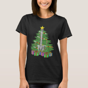 Chiropractic Christmas Tree Spine Anatomy Gift T-Shirt