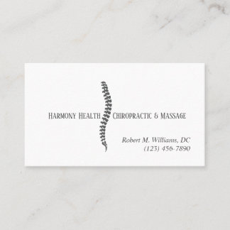 Chiropractic Clinic Health & Wellness Business Card