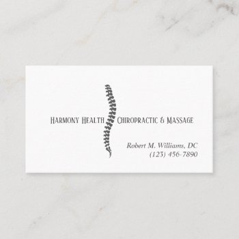 Chiropractic Clinic Health & Wellness Business Card by olicheldesign at Zazzle