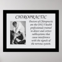 Chiropractic Corrects Subluxation Quote Poster
