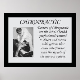 Chiropractic Corrects Subluxation Quote Poster
