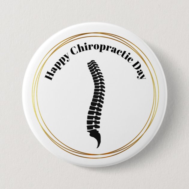 Chiropractic Day Spine Silhouette Button | Zazzle