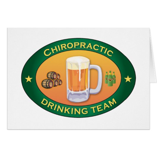 Chiropractic Drinking Team Cards (Front Horizontal)