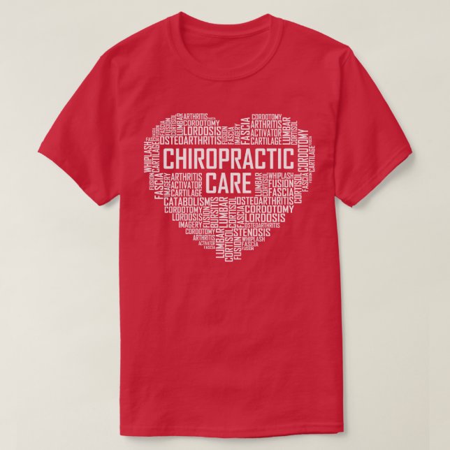 Chiropractic e Heart T-Shirt (Design Front)