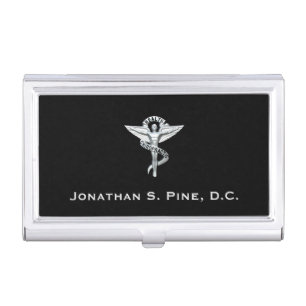 Chiropractic Emblem Business Card Holder