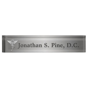 Chiropractic Emblem Desk Nameplate
