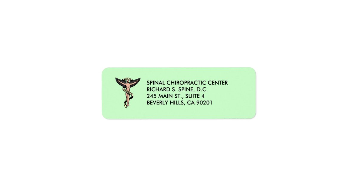 Chiropractic Emblem Label | Zazzle