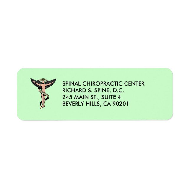 Chiropractic Emblem Label (Front)