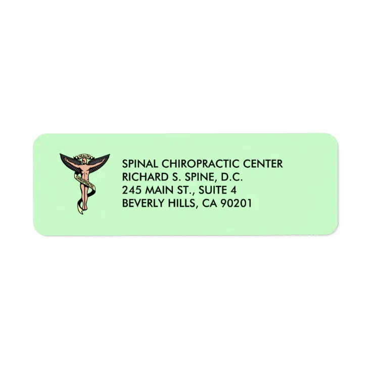 Chiropractic Emblem Label | Zazzle