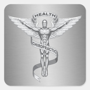 Chiropractic Emblem Logo Stickers