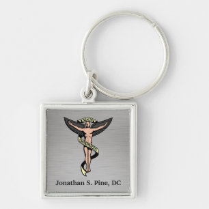 Chiropractic Emblem Personalized Keychain