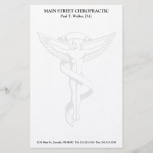 Chiropractic Emblem Stationery