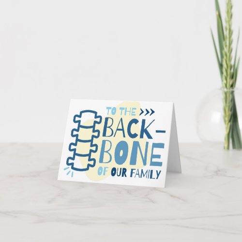 Chiropractic Fathers Day card Spine Fatherâs Day Card