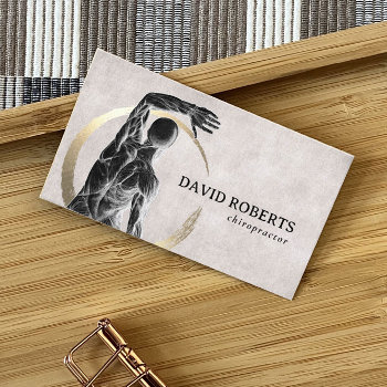 Chiropractic Gold Circle Therapist Chiropractor  Business Card by cardfactory at Zazzle