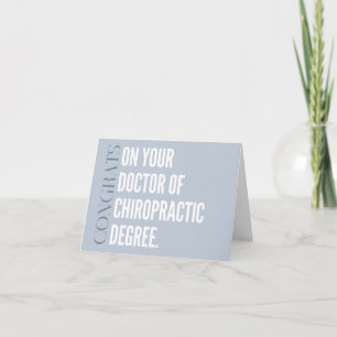 Chiropractic Graduation Card, Chiropractor Card