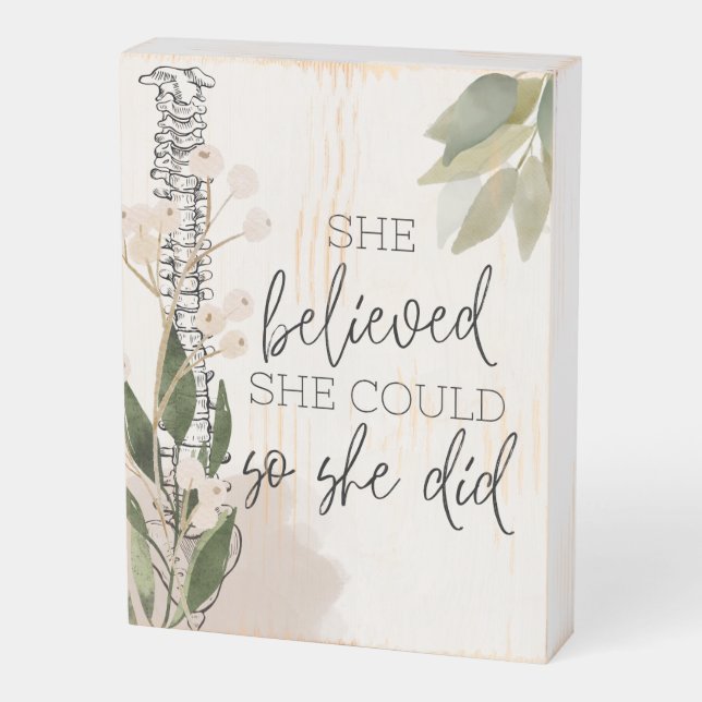 Chiropractic Graduation Gift, Chiropractic Sign,  Wooden Box Sign (Angled Vertical)