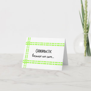 Chiropractic Green Link Design Letterpress Thank You Card