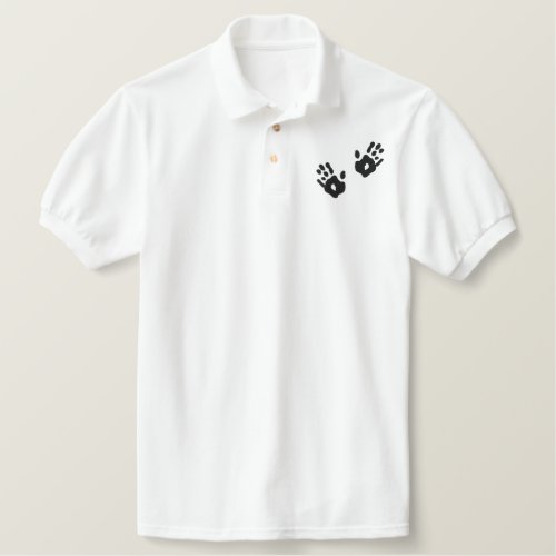 Chiropractic Hand Prints Logo Embroidered Polo