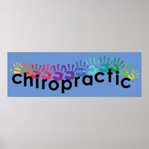 Chiropractic Hand Prints Poster 36x12