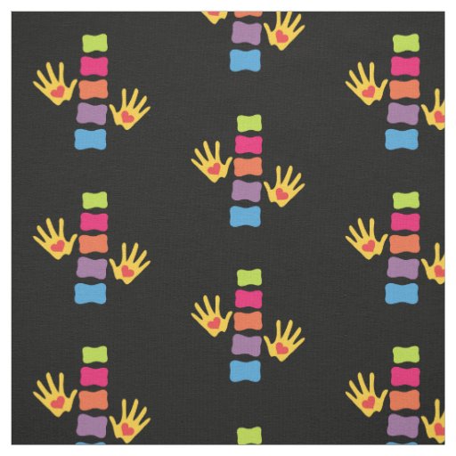 Chiropractic Hands and Spine Fabric